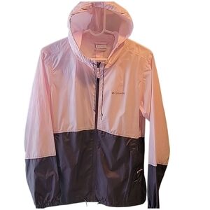 COLUMBIA Lightweight Pink and Grey Colorblock Jacket M‎